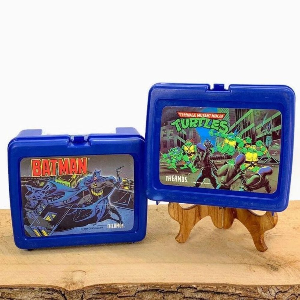 Vintage Plastic Kids Lunchbox Set 1989/1991